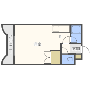 札幌市豊平区平岸二条のマンションの間取り