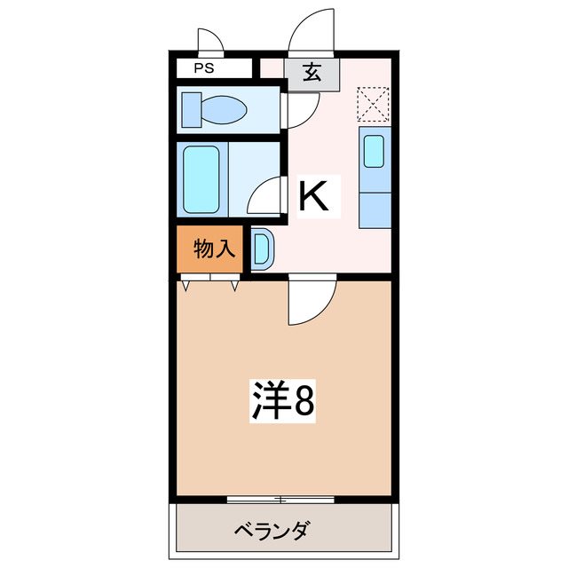 松本市大字新村のアパートの間取り