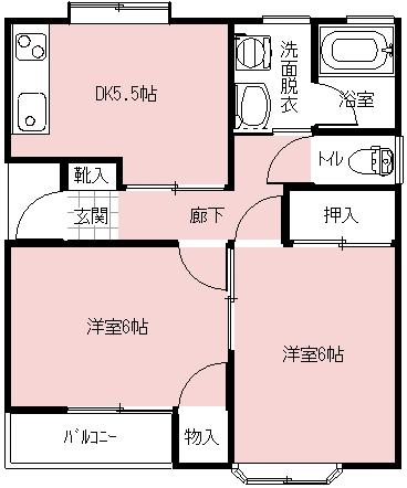 アーバンハイツK　A棟の間取り