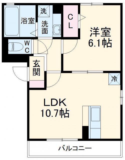 春日井市松河戸町のアパートの間取り