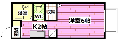 広島市安芸区矢野南のアパートの間取り