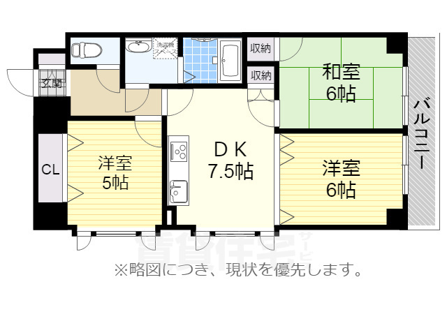 名古屋市瑞穂区松月町のマンションの間取り