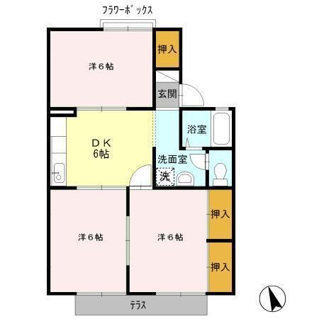 グランドゥール岩崎　A棟の間取り