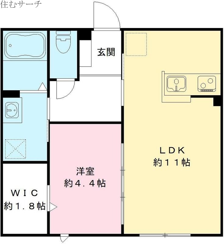 ハートウィズ１１２２A棟の間取り