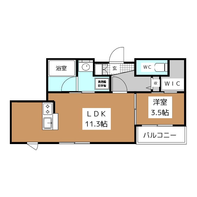 シャーメゾン　こまちの間取り