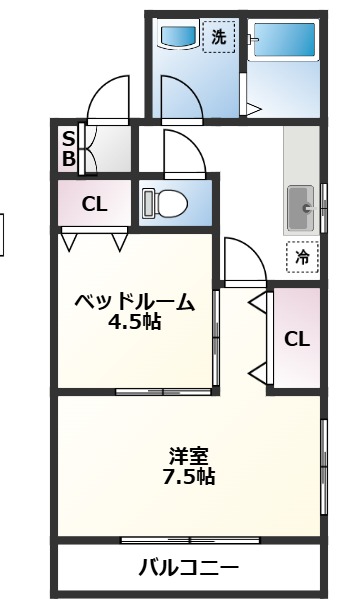 グリーンコーポMINATOの間取り