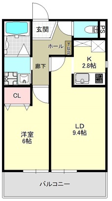 名古屋市港区善北町のアパートの間取り