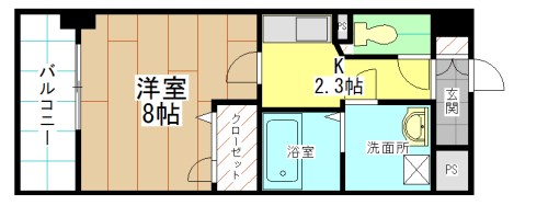 北九州市八幡西区岸の浦のマンションの間取り