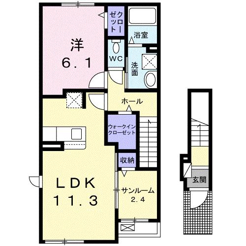 ベルヴィル加須　IIの間取り