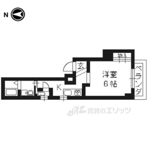 【京都市上京区上立売東町のマンションの間取り】