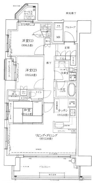 パークホームズ仙台定禅寺通の間取り