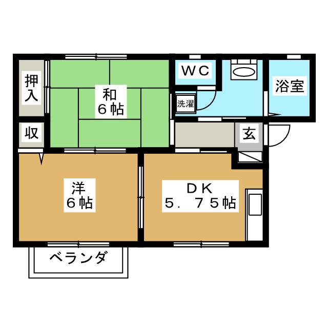 サニーハウスベルＡの間取り