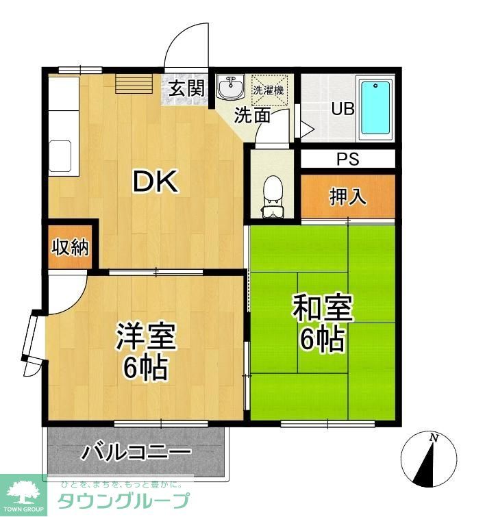 狭山市大字東三ツ木のアパートの間取り