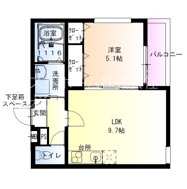 フジパレス泉大津V番館の間取り