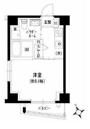 港区新橋のマンションの間取り