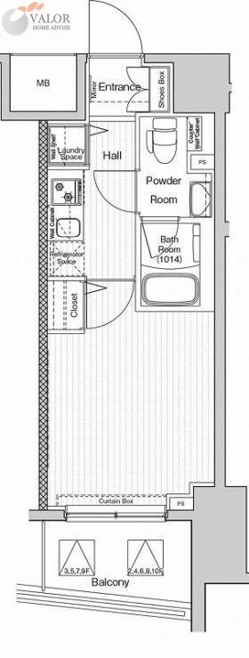 【VERXEED阪東橋MAXIVの間取り】