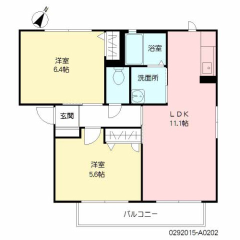 ソレイユ中里 A棟の間取り