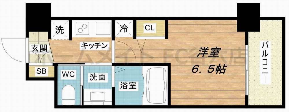 エステムコート難波Vブロードの間取り写真