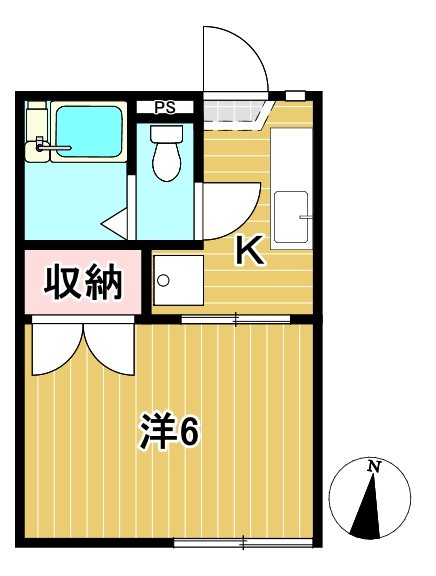 くがやコーポCの間取り写真