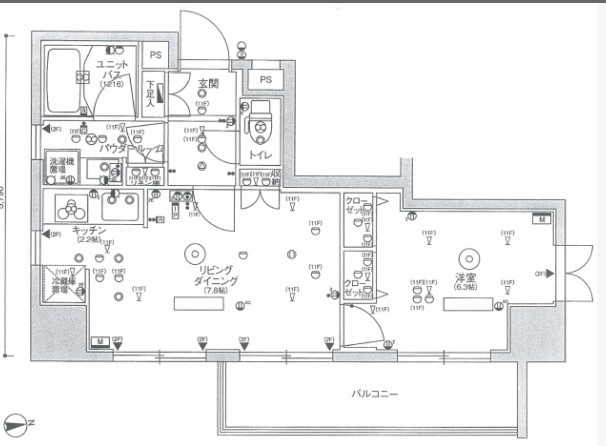 東京メトロ銀座線 稲荷町駅 徒歩5分 13階建 築13年の間取り写真