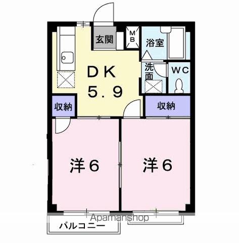 エーデルハイムエビスの間取り写真
