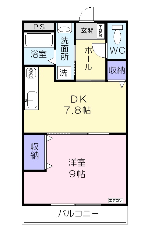 豊橋市飯村南のアパートの間取り