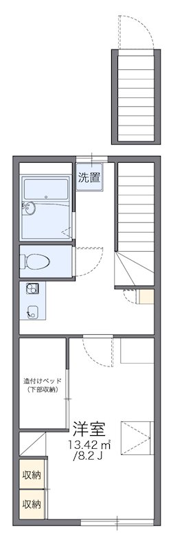 あきる野市渕上のアパートの間取り