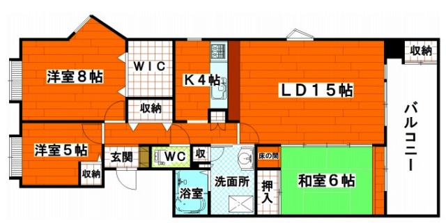 広島市中区千田町のマンションの間取り