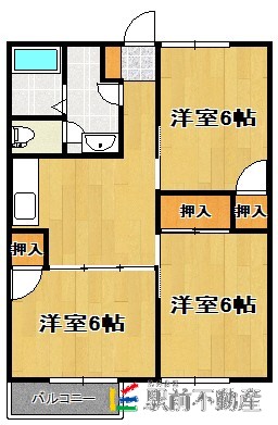 大牟田市大字橘のアパートの間取り