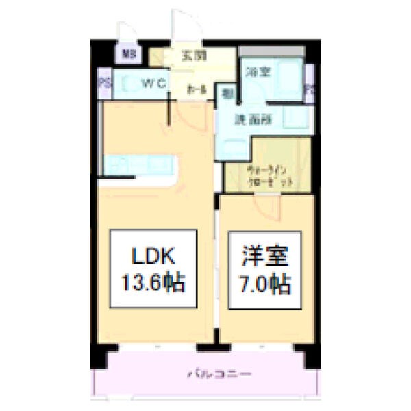 【名古屋市緑区亀が洞のマンションの間取り】