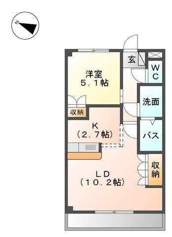 愛知県清須市西市場４（アパート）の賃貸物件の間取り