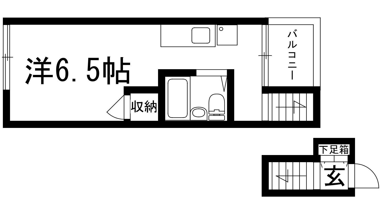 川西市加茂のアパートの間取り