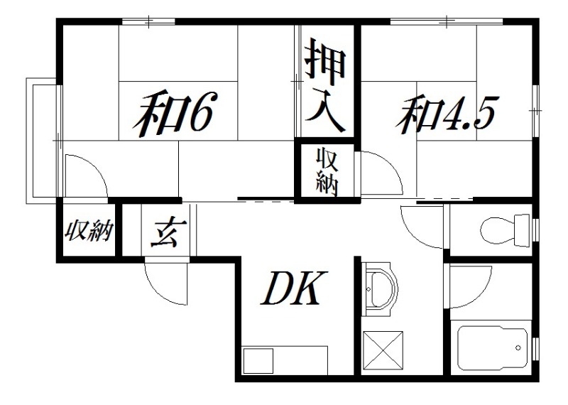 静岡県浜松市中央区中島３（アパート）の賃貸物件の間取り
