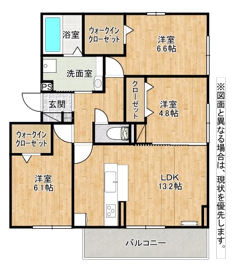 北九州市小倉北区下到津のアパートの間取り