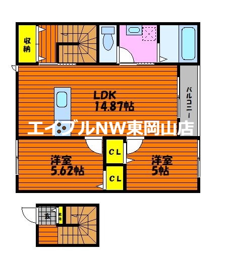 フライハイトＡの間取り