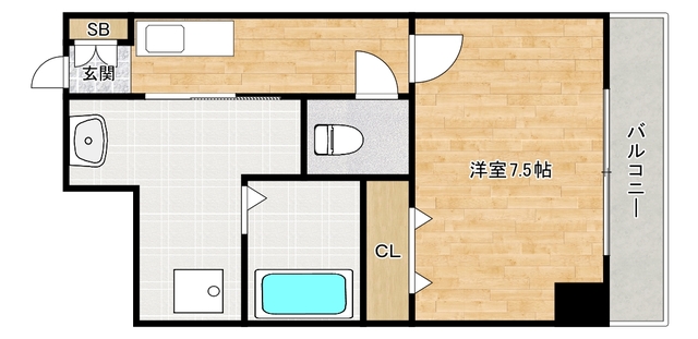 大阪市阿倍野区阿倍野筋のマンションの間取り