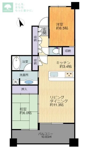 【船橋市山手のマンションの間取り】