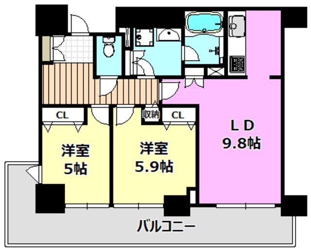 メロード吹田一番館の間取り