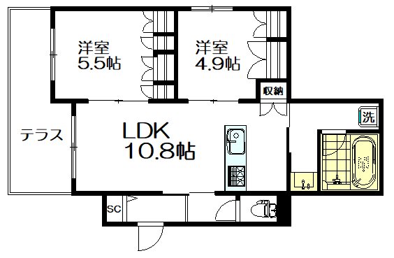 フリューゲル南荻窪の間取り