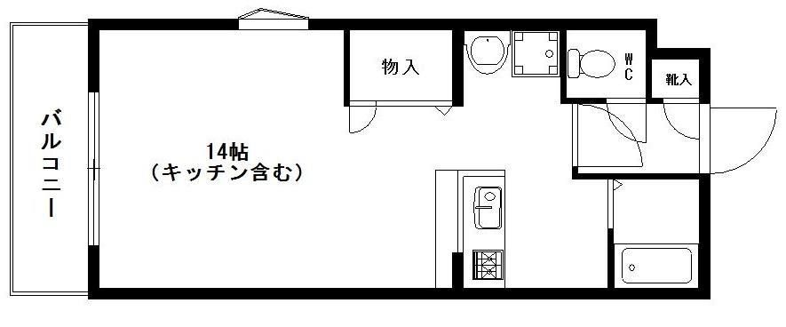 静岡市葵区上土のマンションの間取り