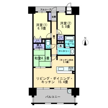 アルファステイツ道後の間取り