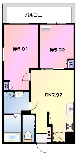 コンタシオンIV（4）の間取り