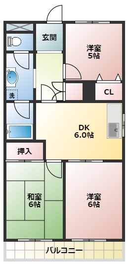 千葉市花見川区幕張本郷のマンションの間取り