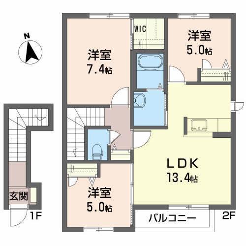 ［シャーメゾン］シャーメゾングリーンヒルズ　Ｂの間取り