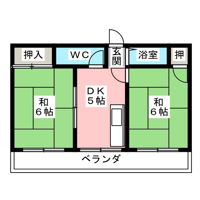 マウンテンハイツ西原の間取り