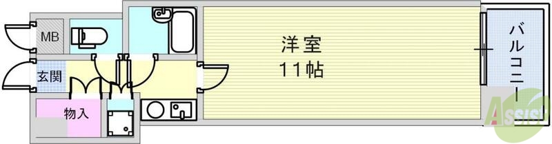 神戸市北区鈴蘭台東町のマンションの間取り