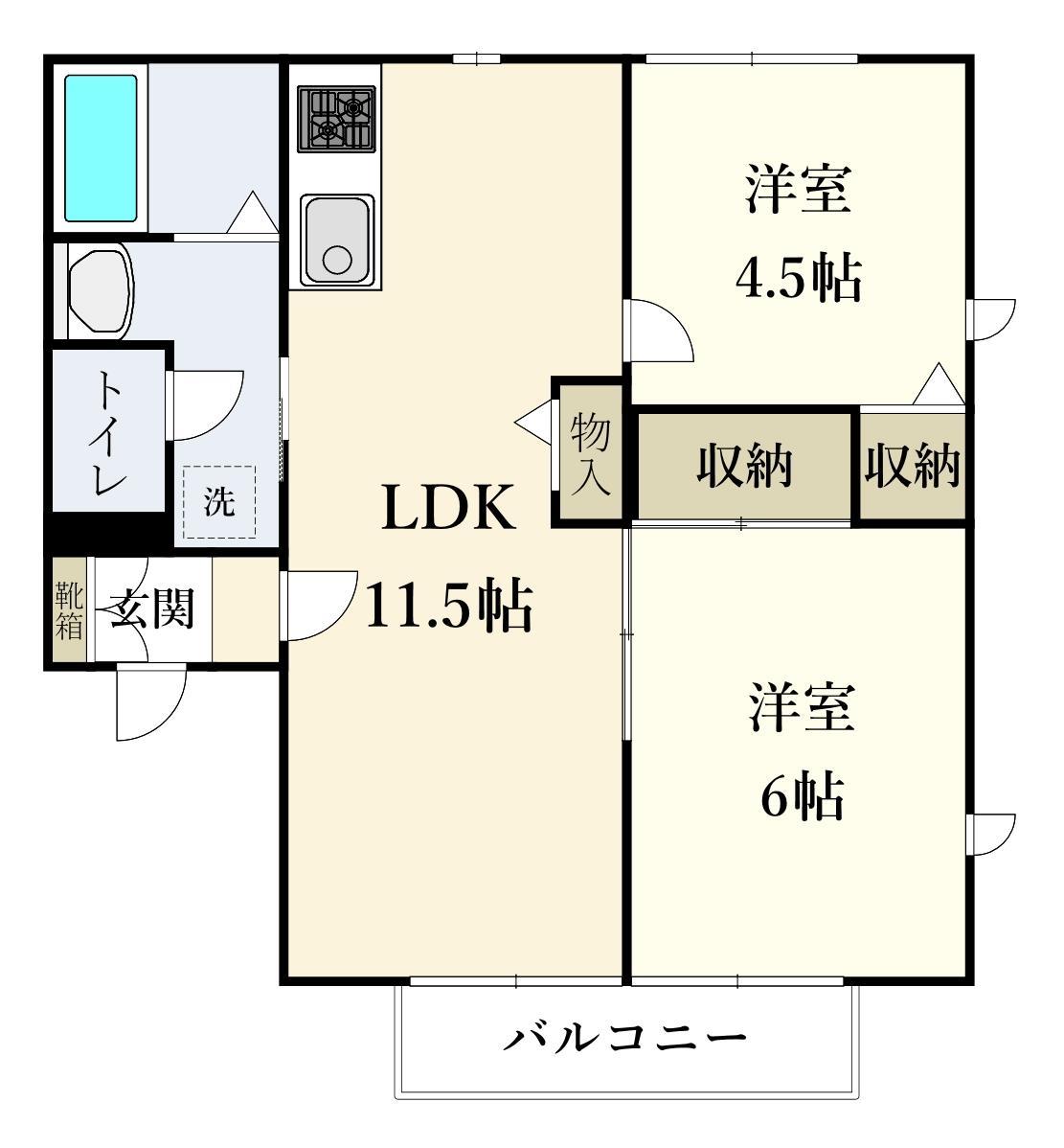 リバーサイドビレッヂＴＫ弐番館の間取り