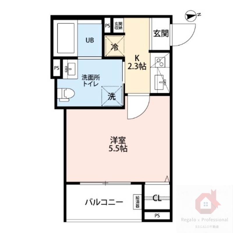 大阪市住吉区墨江のアパートの間取り