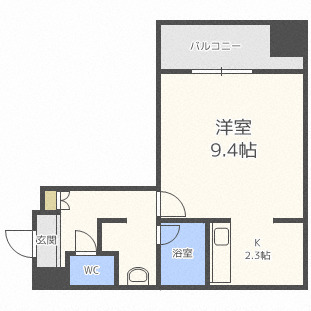 【札幌市中央区南一条西のマンションの間取り】