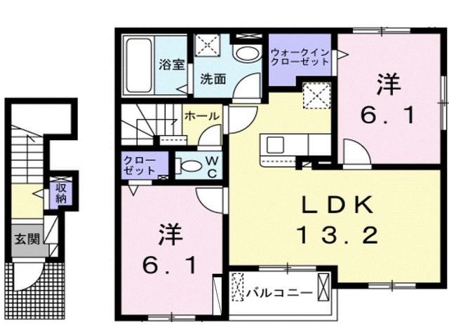 ハイツ　ムジークＡの間取り